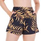Short Crepe Estampado Com Bolso e Elástico na Cintura