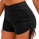 Short curto franzido cordinha lateral com forro
