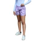 Short Curto Leve Com Cordão E Elástico Na Cintura Esportivo E Lazer Tecido Tactel Plus Size - Lilas