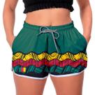 Short Curto Verde Feminino Torcida Camarões Sport Praia Run