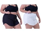 Short De Banho Feminino Tactel Saída De Praia Plus Size Piscina Leve Fresquinho Moda verão G1 Ao G6 Kit 2