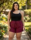 Short De Banho Plus Size Feminino Tactel Soltinho