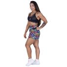 Short de corrida soltinho estampado bolso e short interno proteção uv orbis