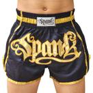 Short de Muay Thai Spank All Black/Gold Short de Muay Thai Spank All Black/Gold