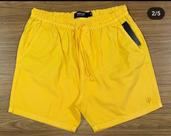 Short de Sarja (Brim) , Amarelo tamanho M