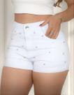 Short De Sarja Feminino Com Aplicação De Pedras 120804