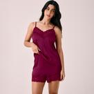 Short Doll Hope Love Stories Glow Cetim In26 Bordô Feminino Short Doll Hope Love Stories Glow Cetim In26 Bordô Feminino