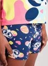 Short doll kids menina visco panda donuts puket tamanho:4 Short doll kids menina visco panda donuts puket tamanho:4