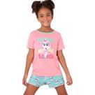 Short Doll Kids Pijama Unicórnio Music Verde Água Puket Short Doll Kids Pijama Unicórnio Music Verde Água Puket