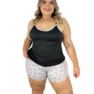 Short Doll Plus Size Adulto Feminino Pijama Curto Renda Verão Baby Doll