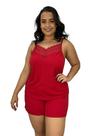 Short doll Plus Size Pijama Baby Doll liso S/ Bojo Feminino