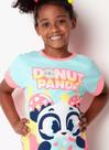 Short doll teen menina visco panda donuts puket tamanho:12