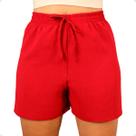 Short Duna Feminino Soltinho Cós Alto Com Elástico Casual Short Duna Feminino Soltinho Cós Alto Com Elástico Casual