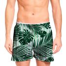 Short Estampado Masculino Florido Folhagem Verde Listrado