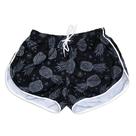 Short Feminino Abacaxi Praia Piscina Tactel Estampado