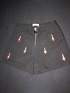 Short feminino adulto preto detalhe flores tamanho 36