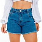 Short Feminino Cintura Alta Jeans