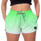 Short Feminino Degradê Verde Corrida Passeio Confortável Original Sport
