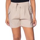 Short Feminino Facinelli Cintura Média Bolsos Cargo Areia