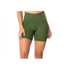Short Feminino Plus Size Cintura Alta em Suplex Poliéster