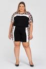 Short Feminino Plus Size Malha Viscose Elastico Cós Detalhe Suede - Serena