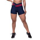 Short Feminino Poliamida Proteção Solar Compressão Curto Liso Treino Cintura Alta Academia Fitness