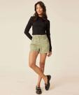 Short Feminino Sarja Clochard Cintura Alta Marisa-15052
