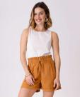 Short Feminino Sarja Clochard Marisa Marrom-27002