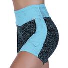 Short Fitness Feminino Recortes Degrade Poliamida Cintura Alta Orbis