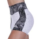 Short Fitness Feminino Recortes Degrade Poliamida Cintura Alta Orbis