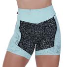 Short Fitness Feminino Recortes Degrade Poliamida Cintura Alta Orbis