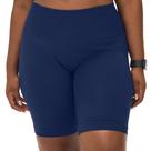 Short Fitness sem Costura Plus Size com Jacquard Colmeia Marinho Zee Rucci