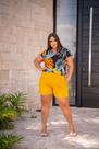 Short gorgurao amarelo tam g e gg