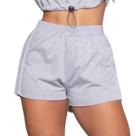 Short Gringa Moletinho Básico Vekyo Cós Alto Blogueira Moda Casual Confortavel Feminina