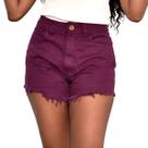 Short hot pant amassado bordô lady rock sh15462d Short hot pant amassado bordô lady rock sh15462d