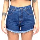 Short Hot Pant Jeans Amassado Azul Escuro Lady Rock Short Hot Pant Jeans Amassado Azul Escuro Lady Rock