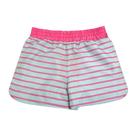Short Infantil Feminina Listrada Cinza e Rosa 6 Anos - Basic +