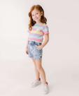 Short Infantil Jeans Bolsos Marmorizado Marisa Tam 4 a-55127