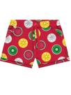 Short Infantil Menina Em Malha Frutinhas Vermelho - Kyly Short Infantil Menina Em Malha Frutinhas Vermelho - Kyly