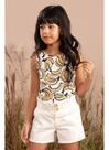 Short Infantil Menina em Sarja Moletom