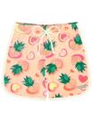 Short Infantil Menina Total Print Abacaxi Laranja Cinti Short Infantil Menina Total Print Abacaxi Laranja Cinti