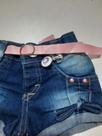 Short jeans cinto infantil