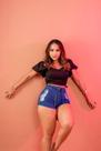 Short jeans cintura alta