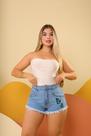 Short jeans cintura alta