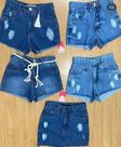 Short jeans com amarração