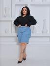Short Jeans Feminino Cargo Plus Size Marmorizado Cintura Alta Curvy Short Jeans Feminino Cargo Plus Size Marmorizado Cintura Alta Curvy