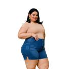 Short Jeans Feminino Cintura Alta Elastano Bermuda Plus Size Short Jeans Feminino Cintura Alta Elastano Bermuda Plus Size