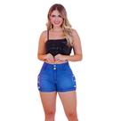 Short Jeans Feminino Modelo 8 Botões cintura alta levanta bumbum