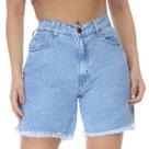 Short Jeans Meia Coxa Feminino Bermuda Cintura Alta Short Jeans Meia Coxa Feminino Bermuda Cintura Alta