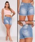 Short jeans meia coxa. Tam. P